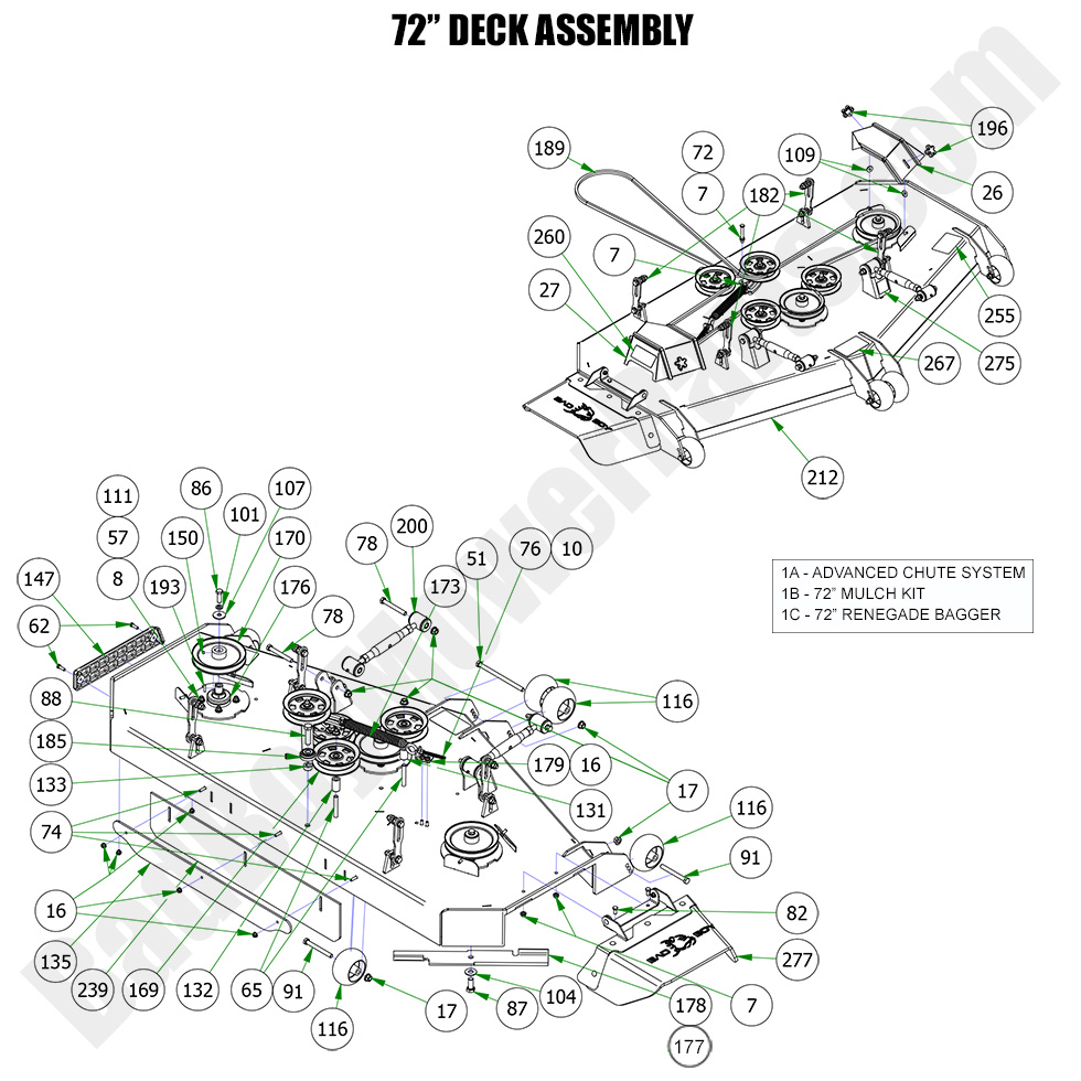 2023 Renegade - Gas 72" Deck Assembly